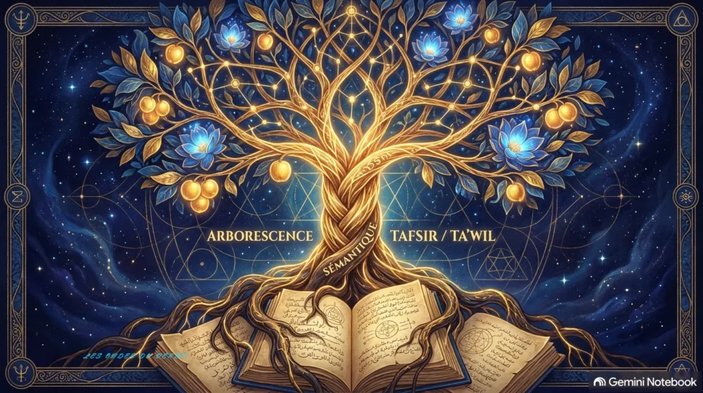 « Le sens ne s'extrait pas du texte comme un objet immobile ; il éclôt à la croisée des possibles, de la racine première jusqu'à la lumière du bāṭin. »